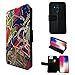 Produktbild 002710 - Colourful Music Guitar Drums Rock Roll Design Huawei Mate 10 Pro 6.0" TPU Leder Brieftasche Hülle Flip Cover Book Wallet Credit Card Kartenhalter Case