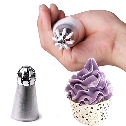 NALATI 3pcs Russische Spritztüllen Edelstahl Garniertüllen Düsen Set Blumen Cupcake Dekoration - 4