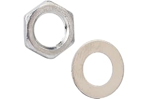 Fafeims 5 Pcs Metal Electric Guitar Hex Nut Washers Bass Guitar Nuts Pad Bass Guitar Jack Socket Parts (M8)