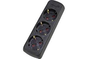 as - Schwabe 11732 3-Vägs Socket Strip för Väggmontering Skruv På Utan Kabel