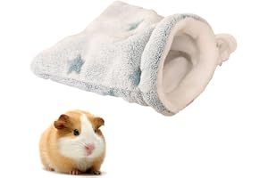 MiOYOOW Hamster Sovsäck, Smådjurssovsäck Burbo med dragsko, Gömställe för Smådjur med Sidventilationshål för Små Husdjur