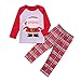 Produktbild BaZhaHei Weihnachten Schlafanzüge für die Ganze Homewear Familie Weihnachtsmann Tops Bluse Hosen Familien Pyjamas Nachtwäsche Weihnachts-Outfits Set Pyjama Freizeitkleidung