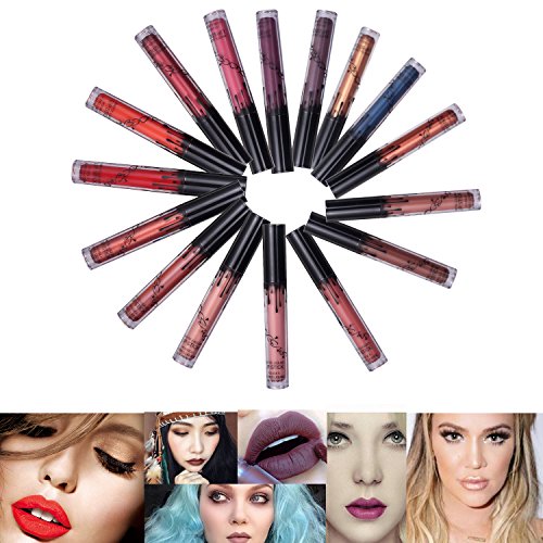 16 Farben wasserdicht langlebig Matte Liquid Lipstick Schönheit Lippe Gloss, Sexy Wasserdichte Long Lasting Moisturizing Lippenstift Lip Gloss/ Fashionable Colors Long Lasting Lipsticks Set - 3