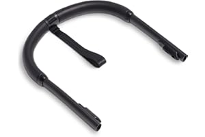 Guidon Stokke YOYO, noir - revêtement en similicuir ultra-résistant - comprend une dragonne de 21,5 cm, des vis et un outil de montage