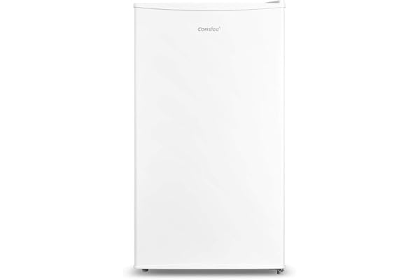 COMFEE' RCU60WH2(E) 60 l frys vertikal, 3 fack, indörr, justerbar temperatur, vändbar dörr, tyst, fristående