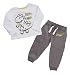 Baby Boy Tshirt and Joggers Set Dinosaur Design 3-6Mm To 18-24M (6-9 Months, Brown)