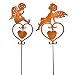 Produktbild Engel Herz Deko Stecker 2er Set Metall (34x6cm, Rost)