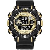 Blisfille Automatikuhren Für Herren Wasserdicht Digitale Uhr Herrenuhr Schwarz Gold Outdoor Sportuhr Armbanduhr Automatikuhr