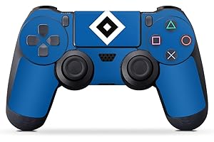 DeinDesign Skin kompatibel mit Sony Playstation 4 Controller Folie Sticker HSV Logo Hamburger SV