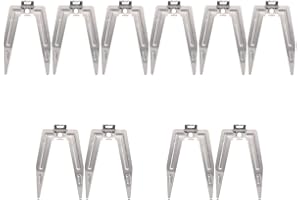 HEMOTON 5 Set In Acciaio Inox Friggitrice Ad Aria Forchetta Pollo Arrosto Forchetta Pesce Carne Grigliata Agnello Tacchino Forchette Per Griglia Girarrosto Girarrosto Bbq Cucina, argento