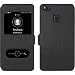 Produktbild Huawei P9 Lite Hülle , Anzhao [Magnetverschluss] Flip Cover Hülle mit Faltbaren Ständer und Sichtfenster [View Window] für Huawei P9 Lite (Schwarz)