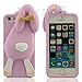 Produktbild Besondere Niedlich Kaninchen Aussehen Entwurf Schutzhülle iPhone 5 5S 5C 5G Hülle, iPhone 5S 5C Case, Weich Silikon Handy Tasche Prämie Schutz Slap-up Estilo Soft touch Anti-Shock