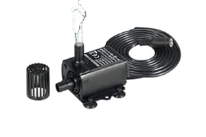 TOTMOX 300L/H Ultra Quiet DC 12V Submersible Pool Water Pump, 100% Waterproof Water Pump Universal for Fountain Water Dispenser Car Cycle System