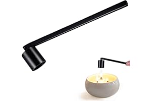 FRIUSATE Candle Snuff Snuffers, Candle Fire Extinguisher Stainless Steel Flamer Long Handle Put Out Fire Wick for Most Candles Black