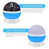 Mond-Sterne-Beleuchtungslampe,Bestes Weihnachtsgeschenk Weihnachtsbeleuchtung Sunvito Star Sky Moon Decorative Light,Mood Light with 4 LED Korne 360 Rotating fuer Bedroom, Playroom, Baby Room, Kids Room ,Lieber,Halloween, Christmas, Romantic - 5