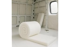 MHG Living Campervan Insulation Roll – 5M x 370mm x 50mm – Non-Itch Polyester Van Lining – Moisture Resistant, Easy DIY Install, Energy Efficient Insulation for Campervans