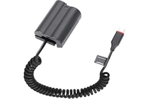 KING MA EN-EL15 Dummy akumulator dekodowany EN-EL15 zamiennik akumulatora z kablem zasilającym sprężynowym typu C do aparatów Nikon Z5 Z6 Z7 D750 D810 D800 D7500 D7200 D7100 D850 D7000