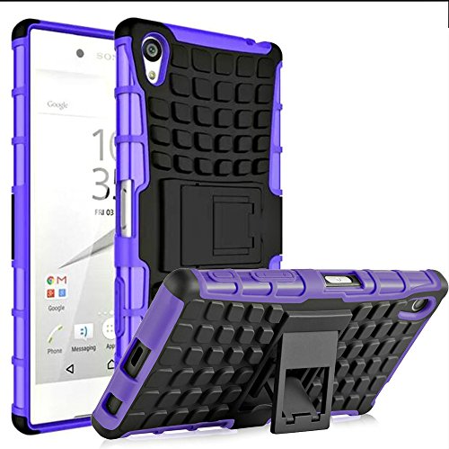 Preisvergleich Produktbild Sony Xperia Z5 Premium(2015) Hülle- Ultra Slim PU Silikon,Gitter Schutzhülle Muster Breath Ausstranhlen Stoßdämpfend Transparent Spiegel Schutz Handy Hülle Einface Case Mit Ständer Tasche Etui Bumper Sony Xperia Z5 Premium(2015)--5,5 Zoll[Lila]