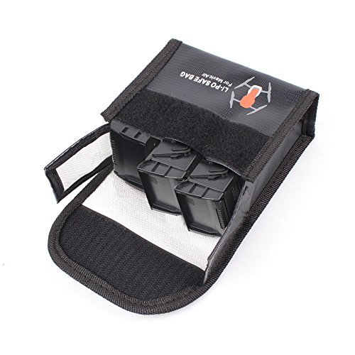 Preisvergleich Produktbild Batteriesafe Aufbewahrungstasche für DJI Mavic Air, Skitic Explosionssichere Sicherheit Lagerung Lipo Pouch Batterie Schützen Tasche für DJI Mavic Air Drone (Large (for 3pcs battery))