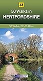 Front cover for the book 50 Walks in Hertfordshire by AA Publishing