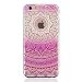 Produktbild iPhone 7 Plus Hülle, iPhone 8 Plus Hülle, MUTOUREN Durchsichtig Schutzhülle Durchsichtig TPU Silikon Case Cover Ultradünne Etui Crystal Transparent Weich Flexibel Rückdeckel Kratzfeste Stoßdämpfende Indische Sonne Henna Mandala, Lila
