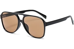 YAMEIZE Retro Nachtsicht Rechteckige Sonnenbrille für Damen Herren Quadratische Doppelsteg UV400 Schutzbrille zum Autofahren