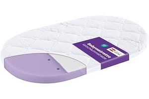 Träumeland Barnvagnsmadrass lämplig för Cybex Priam | 32 x 78 x 5 cm, oval – Oeko-Tex certifierad och testad för skadliga ämnen