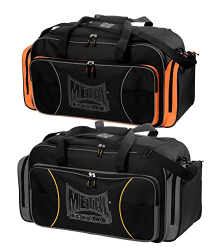 METAL BOXE TG Sac DE Sport GEANT Mixte Adulte, Noir/Gris/Jaune, Unique
