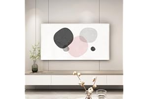 Hiseng TV -Abdeckung Staubschutzhülle, Hülle Bezug Für Fernsehen Schutzhülle Hängend/Desktop Universal Stoff Tv Hülle Anwendbar 32-85 Zoll Flacher Fernseher (Murmeln,76–85 Zoll)