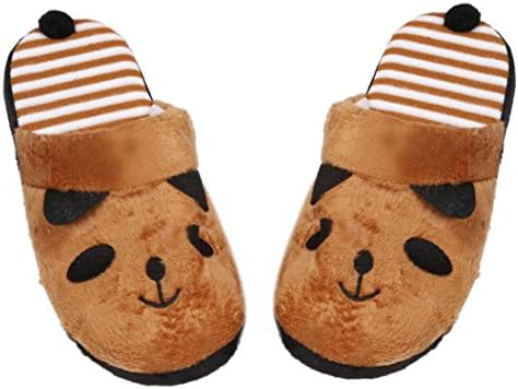 Clearance/BESTOPPEN Men Women Slippers Pink White,Ladies Winter Warm House Shoes Lovely Cartoon Panda Slippers Couple Cute Plush Slipper Fashion Soft Cotton Home Floor Shoes Size 4-8 (EU36, Coffee)