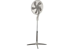 Bimar VP433 Ventilatore a Piantana con Altezza Regolabile (max 138cm), Ventilatore Piantana con Selettori Velocità, Elica Ø 39 cm con 5 Pale, Motore a Induzione da 55W, Oscillazione Dx-Sx 90°