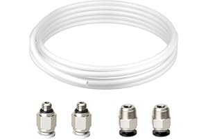 Redrex Tubo de Bowden PTFE 1Pcs 2m Impresora 3D ID2mm OD4mm con 2Pcs PC4-M6 Conectores Neumáticos y 2Pcs PC4-M10 Conectores Neumáticos Para Reprap Impresora 3D Filamento de 1,75 mm Bowden Hotend