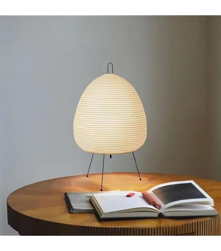 Reispapier Tischlampe - Gemütliches Stimmungslicht Für Zuhause | 28x47 Cm | Weiß