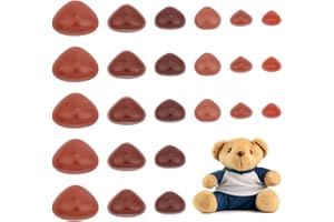 ‎CHGCRAFT CHGCRAFT 350Pcs 6 Stil Kunststoff Bären nasen Flache Dreieck Kunststoff Handwerk Nasen Kunststoff Puppen Nasen für Handwerk Puppe Häkeln Tiere Handwerk