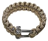 100 % Polyester MFH Armband Paracord Breite 2.3cm, coyote tan, M