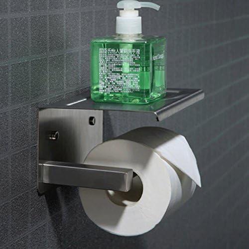 QZz Bath 304 Stainless Steel Thick Toilet Paper Roll Holder Black And White Paper Towel Rack Bathroom Bathroom Hardware Pendant Toilet Paper Holders ( Color : A )