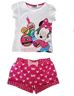 Disney - Insieme T-shirt maniche corte + pantaloncini Minnie Mouse - 8 ANS, Blanc