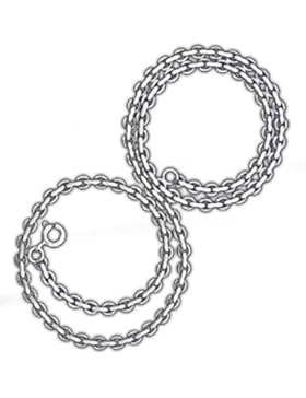 Wikinger Halskette aus Silber LARP Kette Wikinger Länge 50 cm oder 55 cm Sterlingsilber 925