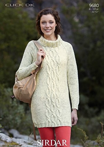 Preisvergleich Produktbild Sirdar Click DK Strickmuster Pullover Kleid Women'9680 von Staubbeutel-Profi
