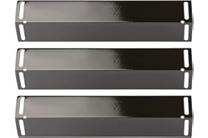 GFTIME Ricambi per Scudo Termico da 42cm per Charbroil, Outback, Blooma Ultar, Master Forge, Uniflame, Grill Chef, Coperchio Bruciatore, Ricambio per Domatore di Fiamma in Acciaio Porcellana, 3 Pezzi