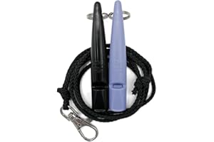ACME Hundepfeife No. 211,5 mit Pfeifenband | Im Doppelpack | 2 Pfeifen inklusive 2 Bänder | Ideal für den Rückruf - Laut und weitreichend (Black + Violet)