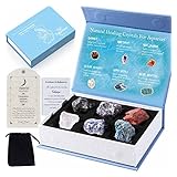 Faivykyd Aquarius Crystals For Healing, Natural Spiritual Crystals With Horoscope Box, Zodiac Birthstone Crystal Set, Birthday Gifts For Women Men Friends, Healing Crystal For Beginners