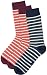 Produktbild Tudor Pop Antibakteriell Bambussocken (Dreierpack) (Rot/Blau)
