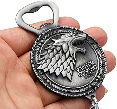 Bottle Opener Keyring Game of Thrones Stark Silver silver