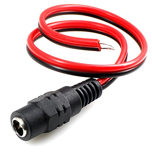 AFUNTA neue 10pack 10-Zoll (30 cm), 2,1 x 5,5 mm DC-Netz Zopf Weibliche + 2,1 x 5,5 mm DC-Netz Pigtail MALE - 3