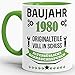 Produktbild Geburtstags-Tasse "Baujahr 1980" Innen & Henkel Hellgrün / Kaffee-Tasse / Mug / Cup / Becher / Lustig / Witzig / Fun / Geschenk-Idee / Geburts-Jahr / Scherz-Artikel / Geburtstags-Geschenk / Beste Qualität - 25 Jahre Erfahrung