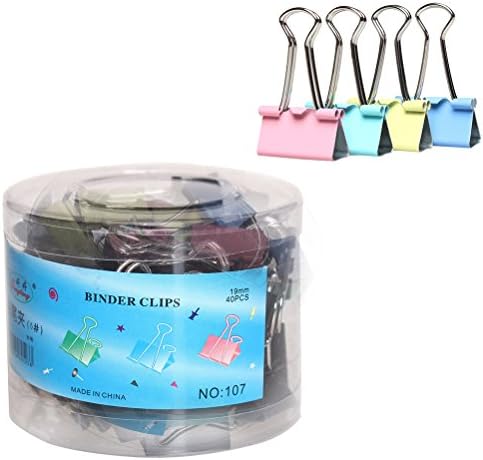 48 Pcs Metal Binder Clips, Sicai Assorted Office Organize Mini Metal Binder Clips 25mm