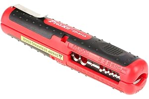 AVASEE Red Cable Stripping Multi Tool, Cable Stripper, Wire Stripping Tool Multifunctional Electrician Cable Dismantling Cutter Wire Stripper Hand Stripping Tool