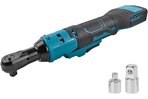 3/8 tum sladdlös spärrnyckel kompatibel med Makita 18 V, elektrisk spärrhake med 1/4 tum adapter och 1/2 tums adapter, 280 va