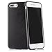 Produktbild QUADOCTA Case für iPhone 7 Plus (5,5") Thin Fit Hülle Kunstleder Tasche für Apple iPhone Schutzhülle Bumper mit Soft Feel Coating in schwarz - iPhone7plus Cover